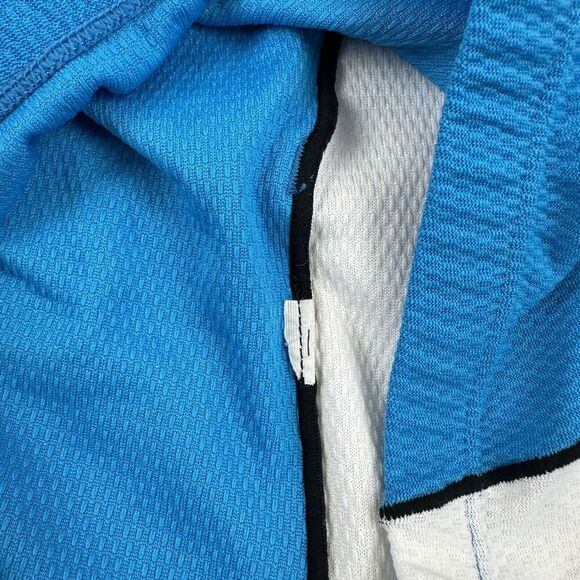 ZOOT Blue White 1/2 Zip Sleeveless Jersey Tank Built In Shelf Bra Cycling Sz S - Picture 7 of 10